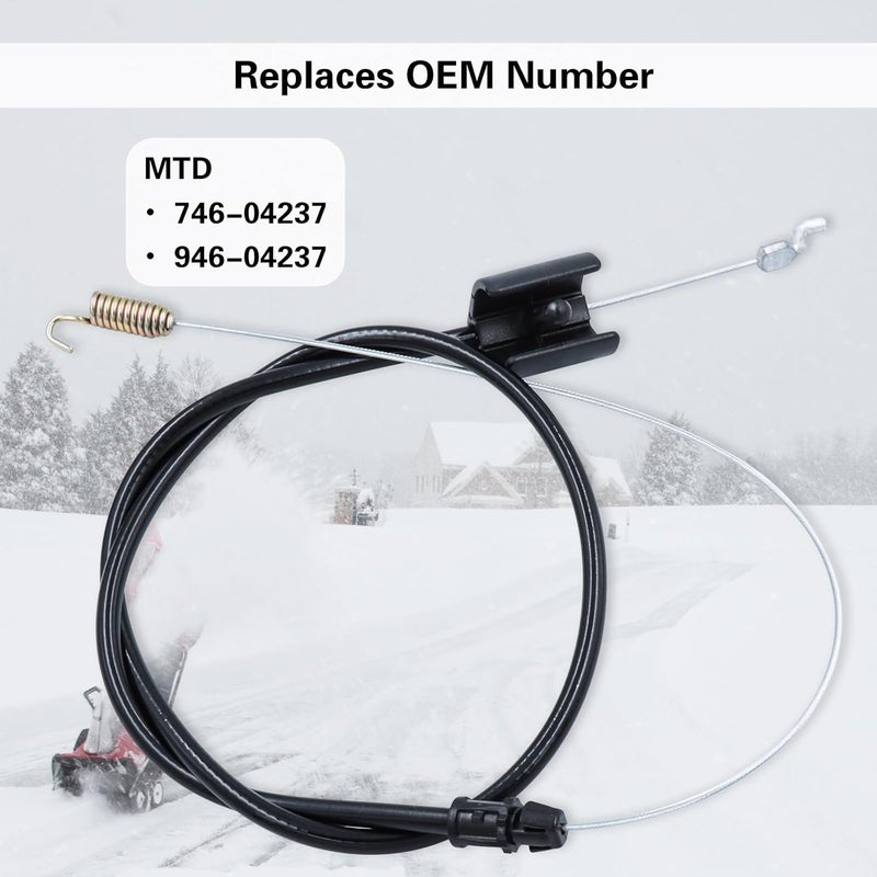 Dofank 946-04237 Auger Clutch Cable for MTD, Craftsman, Troy-Bilt, Yard Man, Yard Machines, Husky Snowblower, Replace 746-04237 Clutch Cable - Image 4